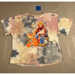 Smokey Bear Forest Friends Tie Dye Graphic T-Shirt Youth Large 10/12 Mad Engine